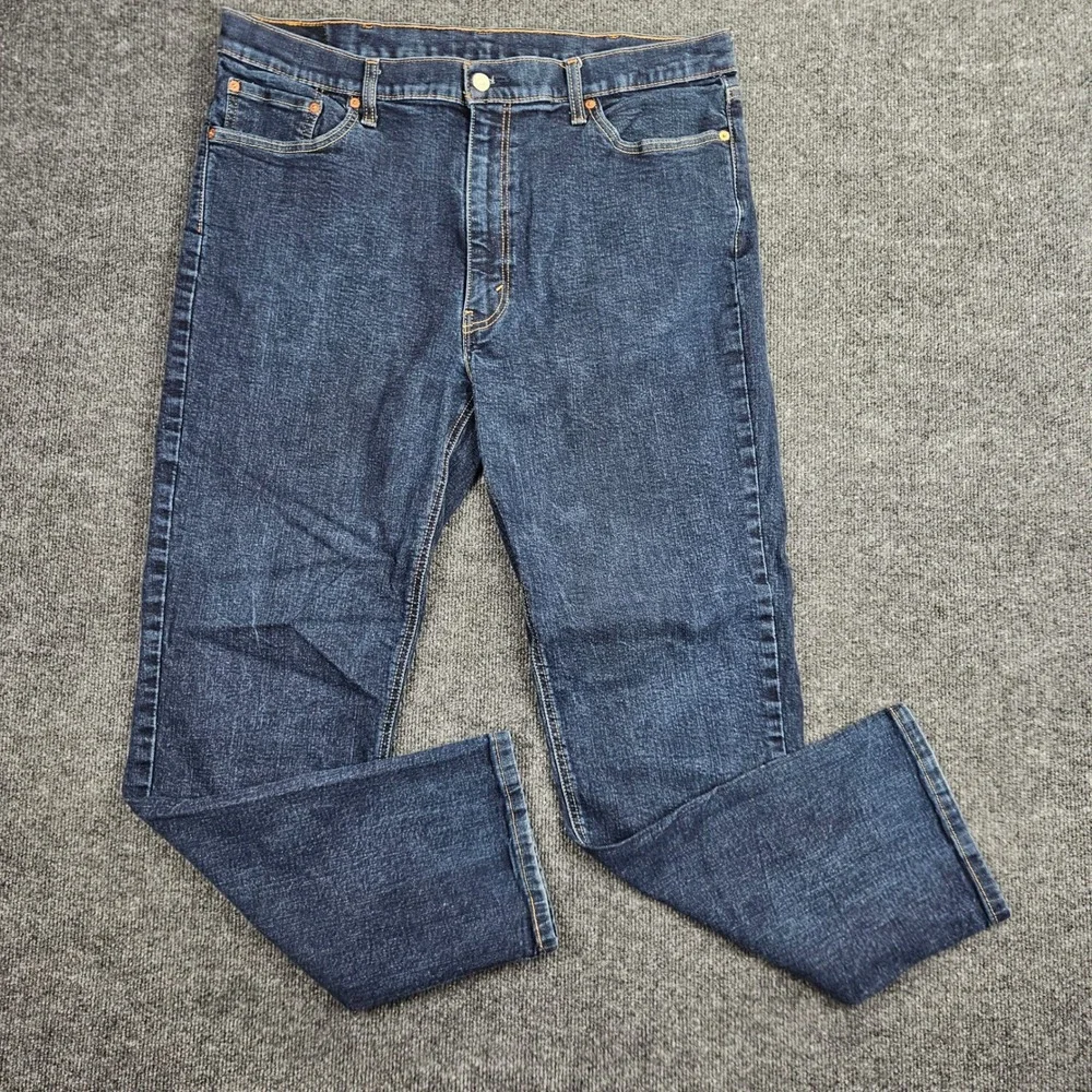 Levis 541 Jeans Men's 42x34 Athletic Taper Dark Wash Stretch Denim Casual Blue